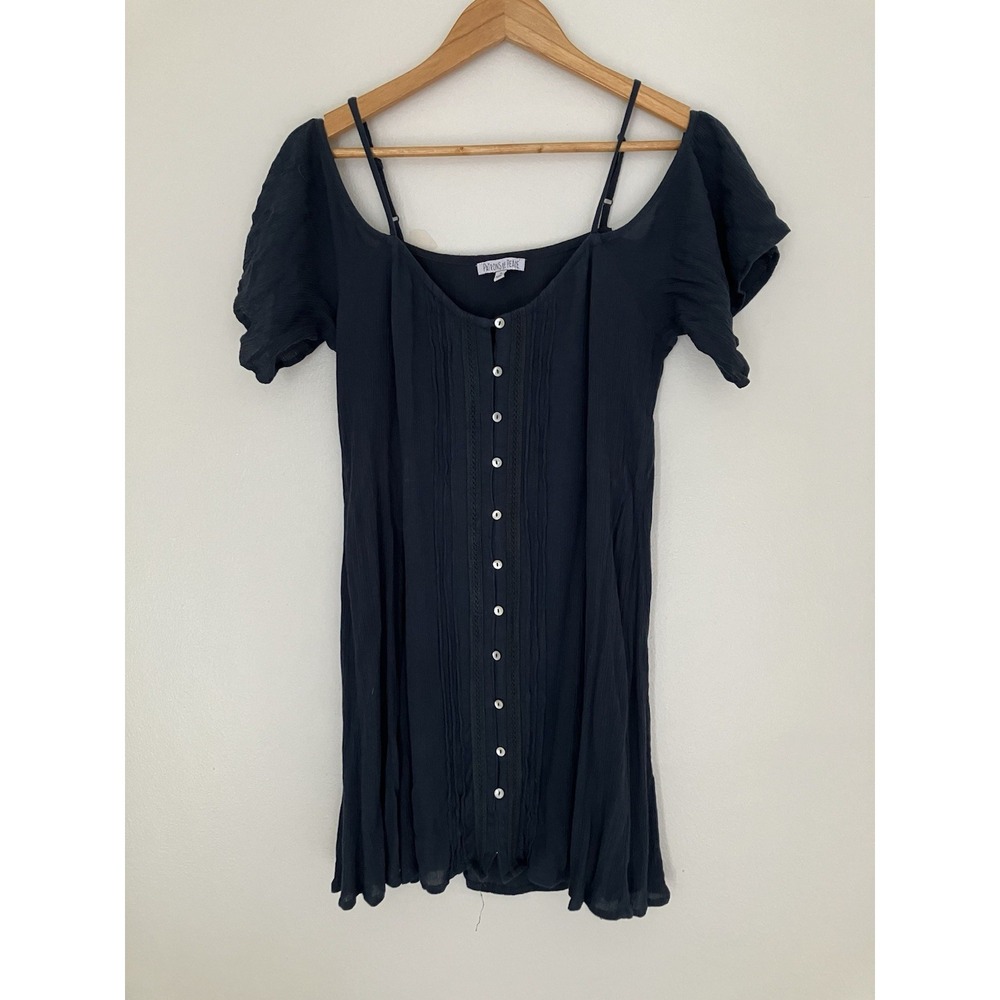 Patrons Of Peace Cold Shoulder Mini Dress Size Small Boho Festival
